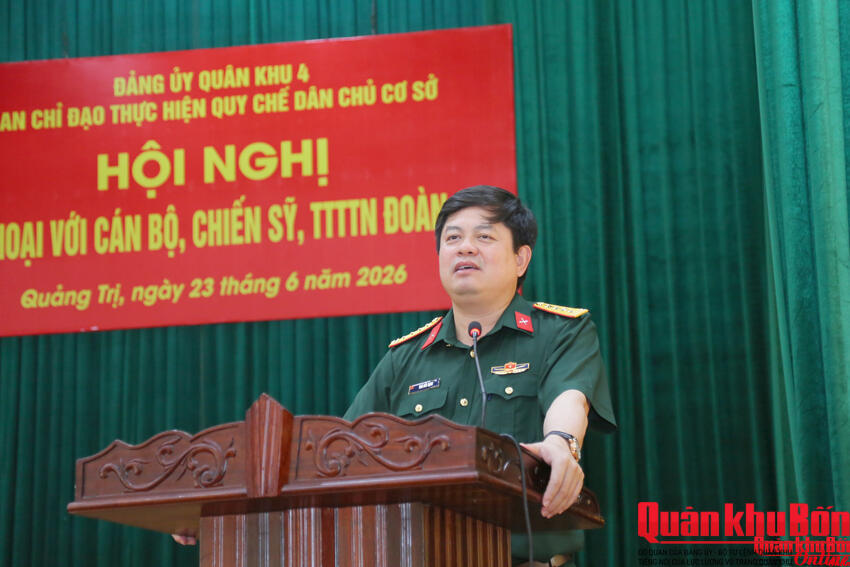 Quân khu 4: Kiểm tra kết quả thực hiện Quy chế dân chủ cơ sở và Đề án 57 tại Đoàn Kinh tế - Quốc phòng 337.