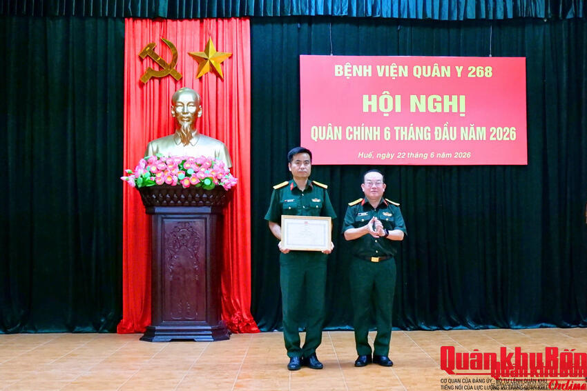 Bệnh viện Quân y 268 hoàn thành xuất sắc nhiệm vụ 6 tháng đầu năm 2026.