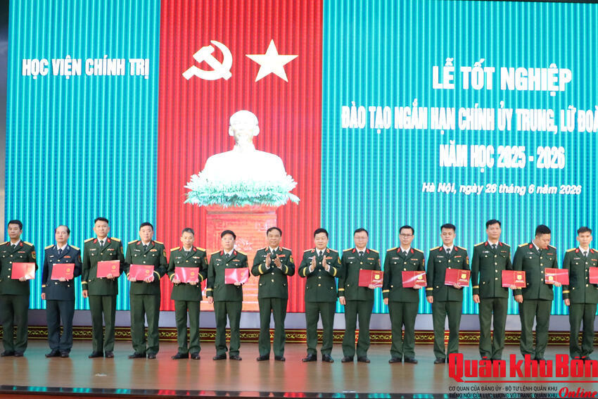 Học viện Chính trị bế giảng khóa đào tạo ngắn hạn Chính ủy trung, lữ đoàn Khóa 22