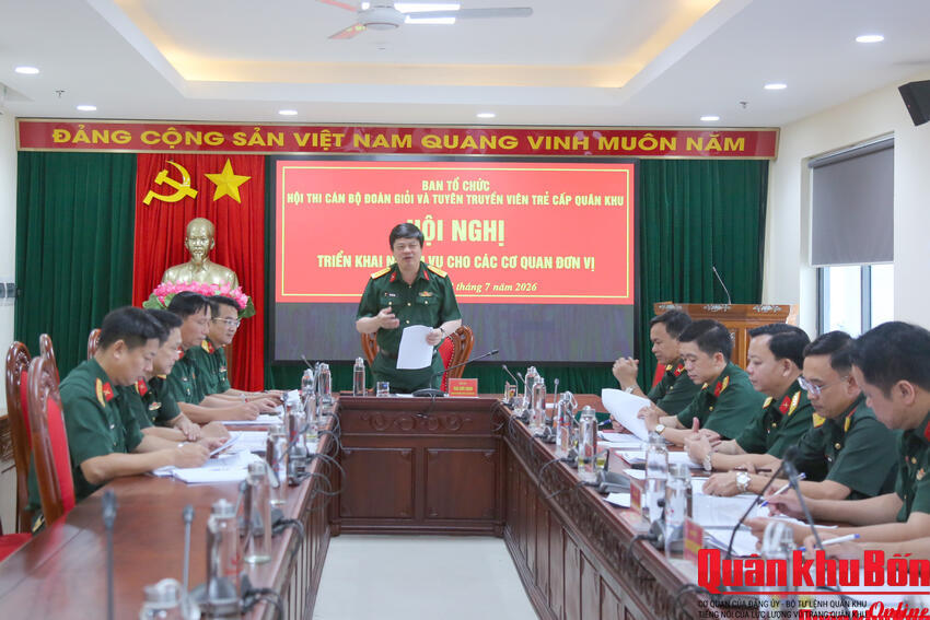 Quân khu 4: Triển khai nhiệm vụ tổ chức Hội thi Cán bộ Đoàn giỏi và Tuyên truyền viên trẻ cấp Quân khu năm 2026