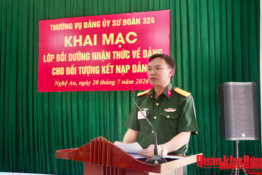 Đảng ủy Sư đoàn 324, Quân khu 4 khai mạc lớp bồi dưỡng nhận thức về đảng năm 2026