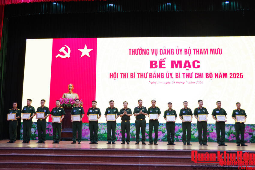 Đảng ủy Bộ Tham mưu Quân khu 4: Tổ chức Hội thi Bí thư Đảng ủy, Bí thư Chi bộ giỏi năm 2026