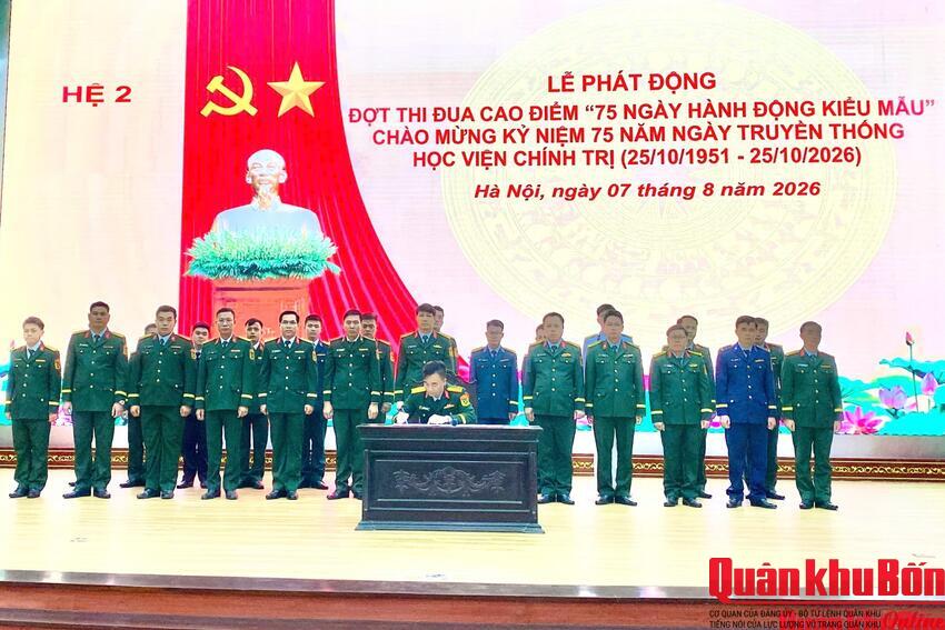 Hệ 2, Học viện Chính trị phát động đợt thi đua cao điểm "75 ngày hành động kiểu mẫu"