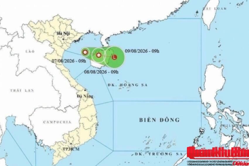 Áp thấp nhiệt đới hình thành trên Vịnh Bắc Bộ, gió giật cấp 8
