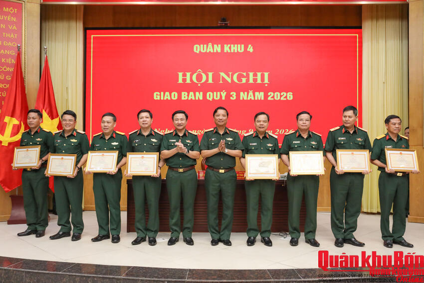 Quân khu 4 giao ban quý 3, triển khai nhiệm vụ quý 4 năm 2026