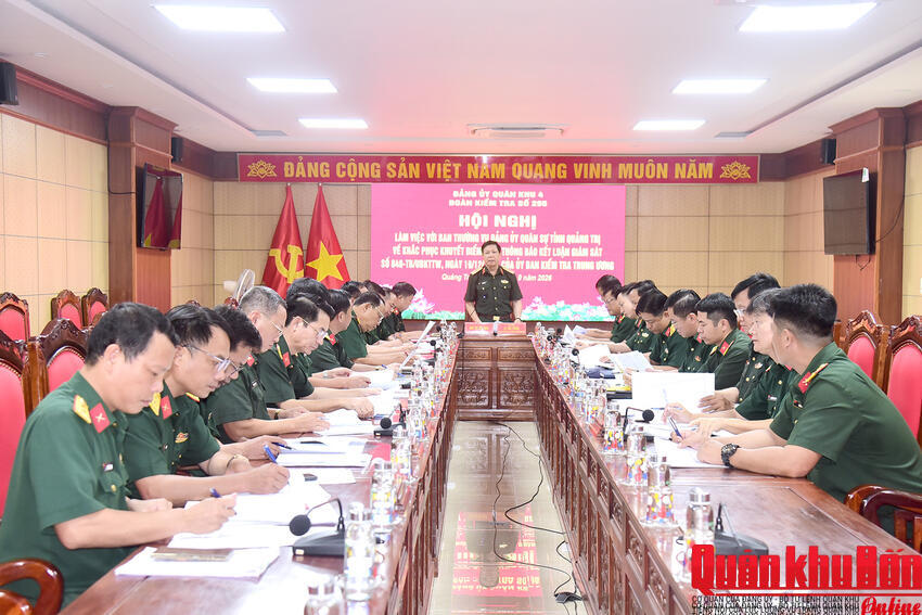 Bộ Chỉ huy Quân sự tỉnh Quảng Trị: Quyết liệt thực hiện Thông báo kết luận giám sát của Ủy ban Kiểm tra Trung ương