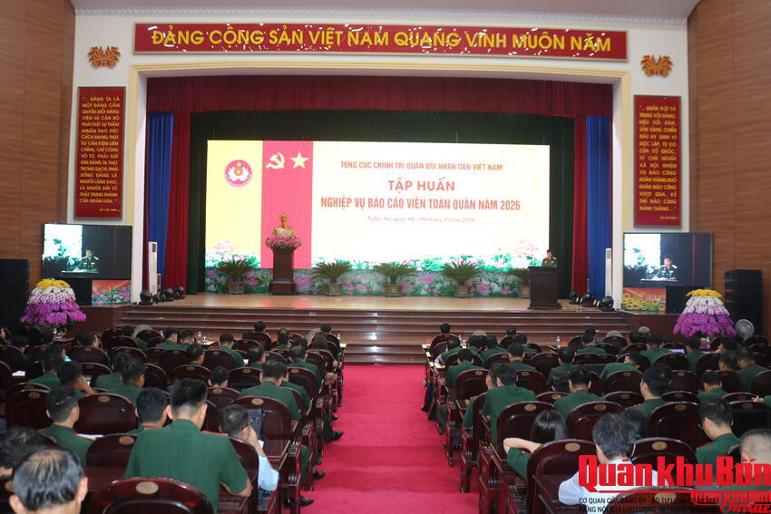 Bế mạc Hội nghị tập huấn nghiệp vụ báo cáo viên toàn quân năm 2026