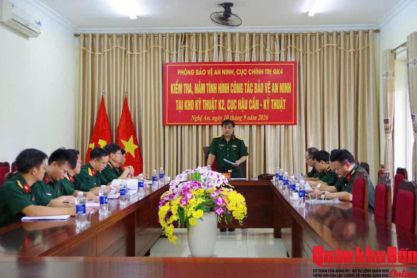 Kho Kỹ thuật K2, Cục Hậu cần - Kỹ thuật Quân khu 4 bảo đảm tốt công tác bảo vệ an ninh