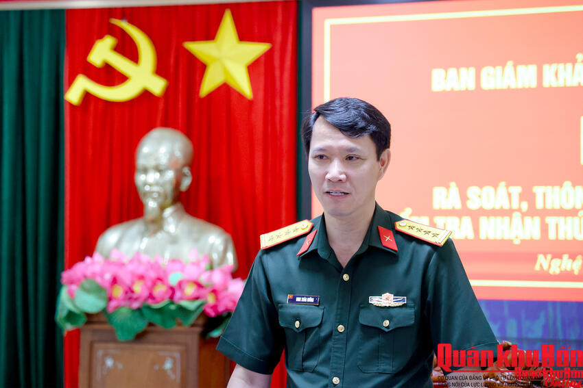 Quân khu 4 rà soát, thông qua điểm kiểm tra nhận thức chính trị năm 2026