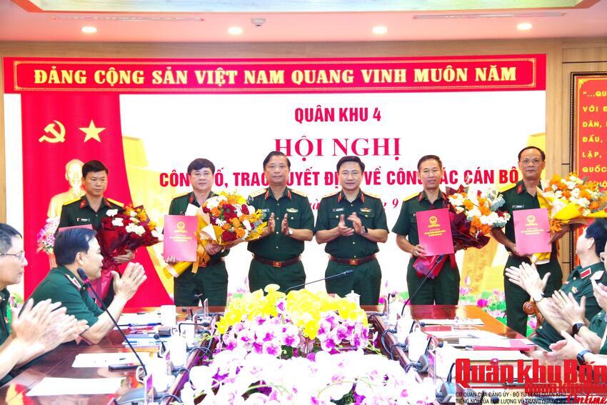 Quân khu 4: Điều đồng, bổ nhiệm Chỉ huy trưởng, Chính trị viên Phân hiệu 2 Trường Thiếu sinh quân miền Trung.