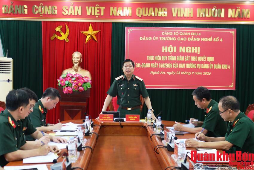 Đảng ủy Trường Cao đẳng Nghề số 4 hoàn thành quy trình giám sát của Ban Thường vụ Đảng ủy Quân khu