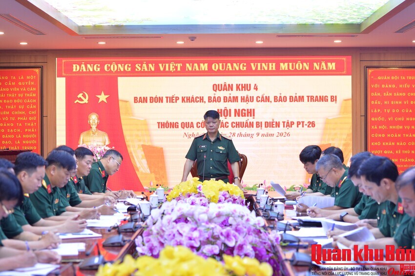 Bộ Tư lệnh Quân khu 4: Thông qua công tác chuẩn bị diễn tập tác chiến phòng thủ Quân khu năm 2026