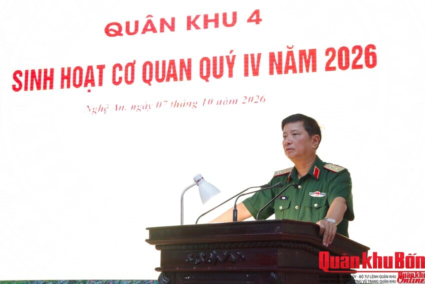Cơ quan Quân khu 4 sinh hoạt quý 4 năm 2026
