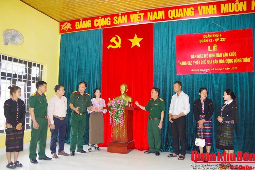 Đoàn KT-QP 337, Quân khu 4: Bàn giao 4 mô hình dân vận khéo