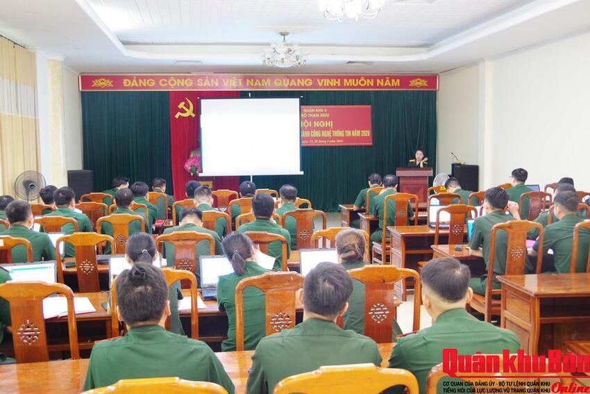 Bộ Tham mưu Quân khu 4 tập huấn kỹ thuật ngành Công nghệ thông tin năm 2026