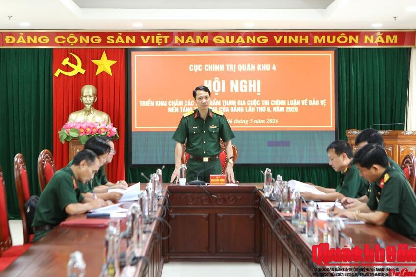 Quân khu 4: Triển khai chấm thi chính luận bảo vệ nền tảng tư tưởng của Đảng năm 2026