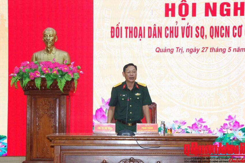 Bộ Chỉ huy quân sự tỉnh Quảng Trị đối thoại dân chủ với sĩ quan, quân nhân chuyên nghiệp