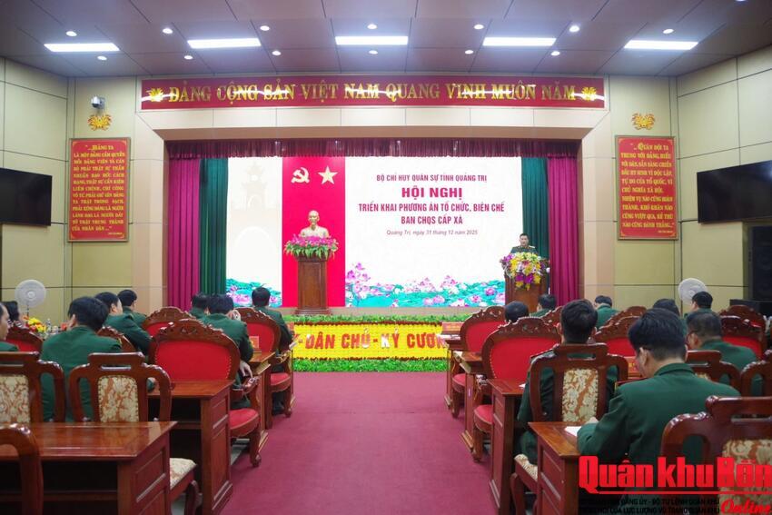 Bộ Bộ Chỉ huy Quân sự tỉnh Quảng Trị triển khai phương án tổ chức, biên chế Ban Chỉ huy Quân sự cấp xã