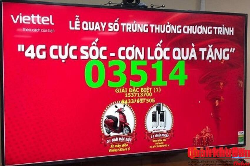 Viettel Nghệ An: Tìm ra chủ nhân may mắn trúng thưởng chương trình “4G cực sốc – Cơn lốc quà tặng”