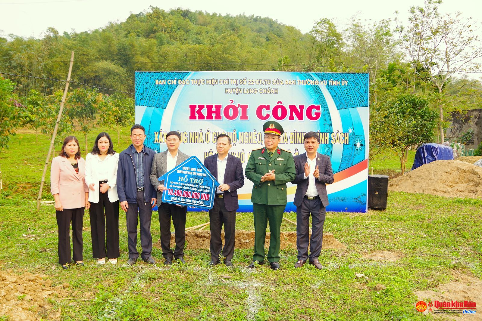 Bộ Chỉ huy Quân sự tỉnh Thanh Hóa trao hỗ trợ xây nhà ở cho hộ nghèo