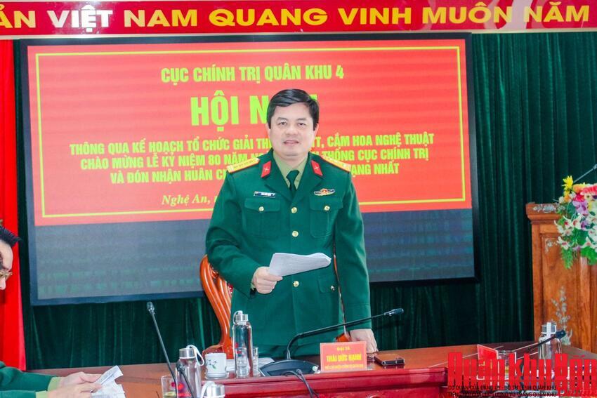 Cục Chính trị Quân khu 4 chuẩn bị tổ chức các hoạt động thể dục thể thao và cắm hoa nghệ thuật chào mừng 80 năm Ngày truyền thống