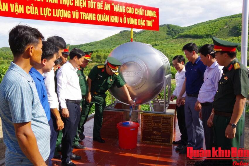 Sư đoàn 968 khánh thành, bàn giao công trình “Nước sạch vì cộng đồng”