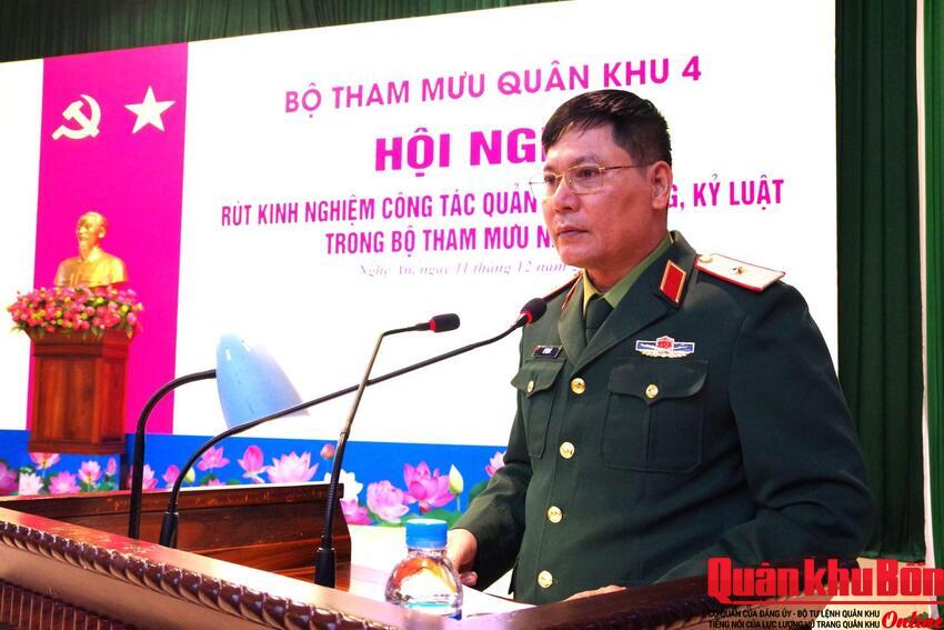 Bộ Tham mưu Quân khu 4: Hội nghị rút kinh nghiệm công tác quản lý tư tưởng, kỷ luật năm 2025