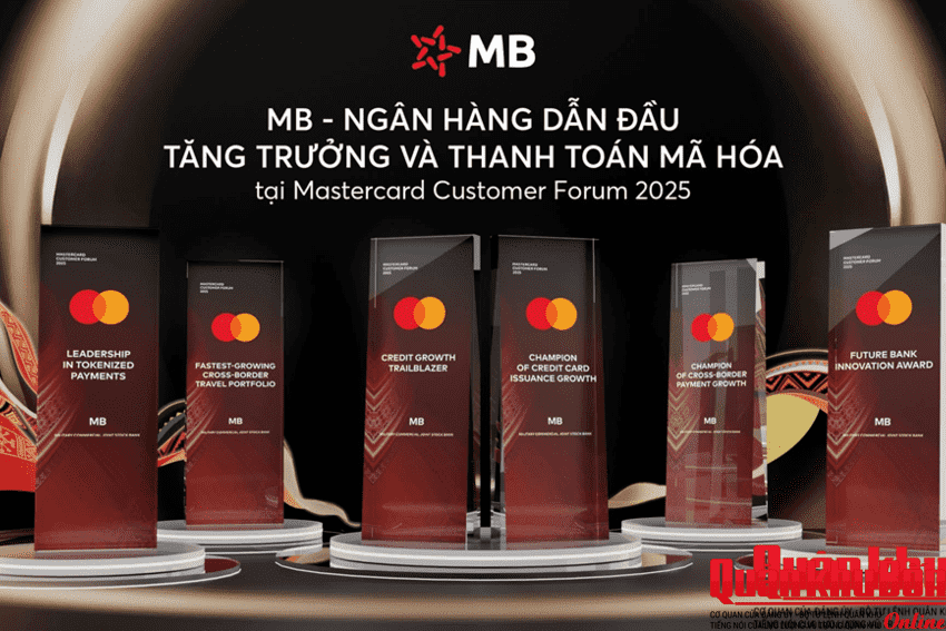 MB được Mastercard vinh danh là ngân hàng dẫn đầu về tăng trưởng chi tiêu quốc tế