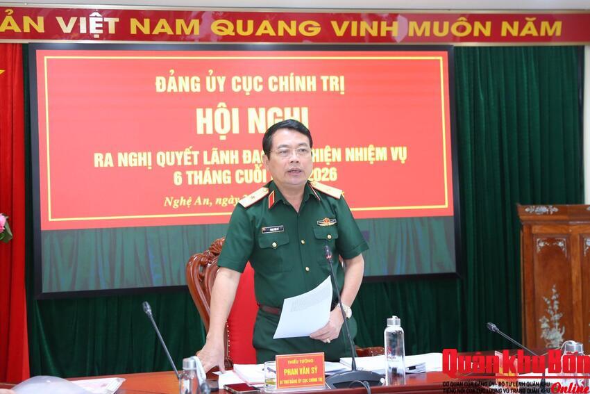 Đảng ủy Cục Chính trị Quân khu 4 lãnh đạo hoàn thành tốt nhiệm vụ 6 tháng đầu năm 2026