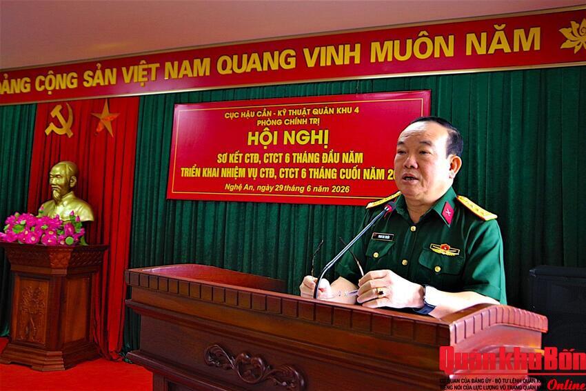 Cục Hậu cần – Kỹ thuật Quân khu 4 triển khai nhiệm vụ công tác đảng, công tác chính trị 6 tháng cuối năm 2026