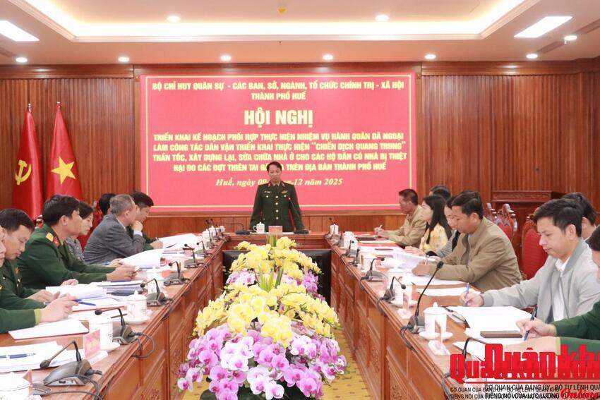 Bộ Chỉ huy Quân sự thành phố Huế phối hợp triển khai thực hiện Chiến dịch Quang Trung