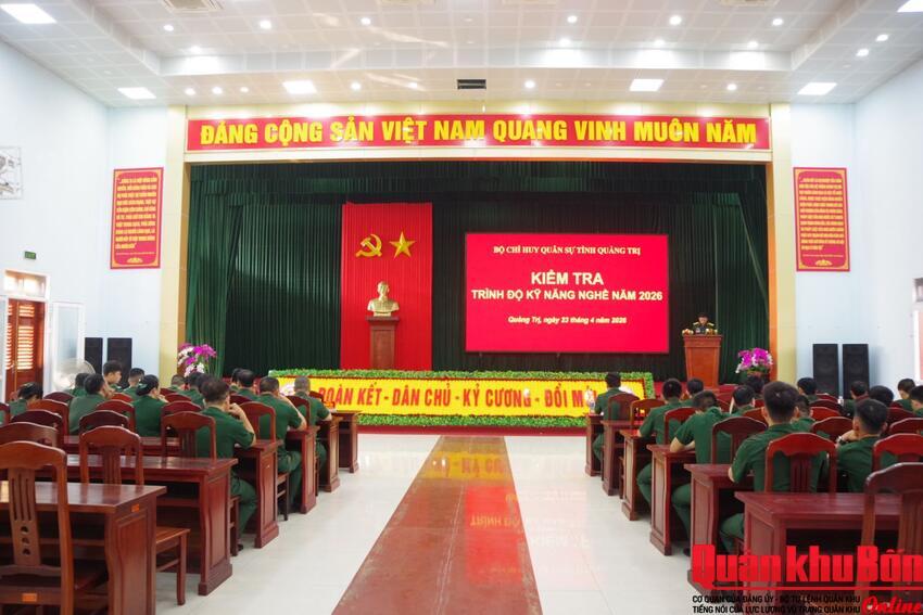 Bộ Chỉ huy Quân sự tỉnh Quảng Trị kiểm tra, đánh giá trình độ kỹ năng nghề nhân viên kỹ thuật năm 2026