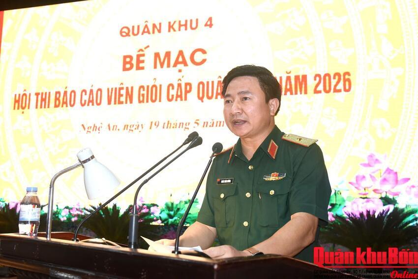 Quân khu 4: Hội thi Báo cáo viên giỏi thành công tốt đẹp