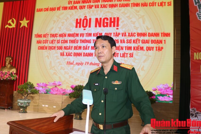 Thành phố Huế tổng kết thực hiện nhiệm vụ tìm kiếm, quy tập hài cốt liệt sĩ và sơ kết "Chiến dịch 500 ngày đêm".