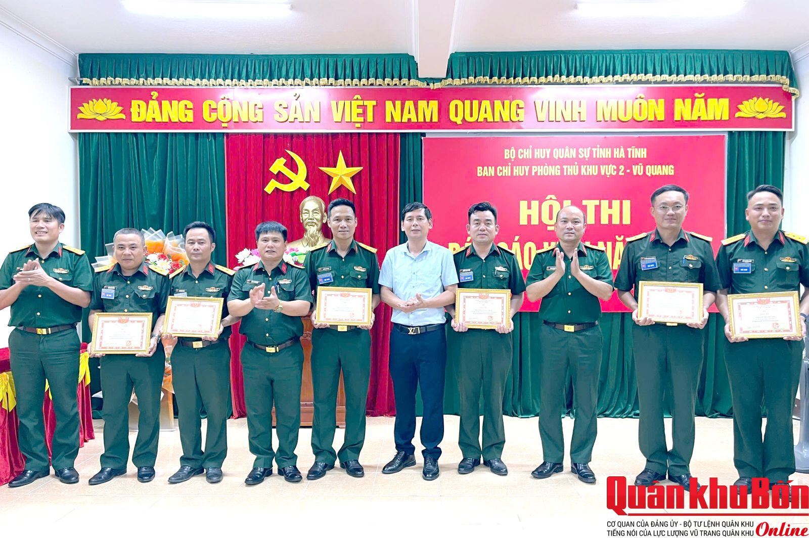 Ban Chỉ huy phòng thủ khu vực 2 - Vũ Quang, Hà Tĩnh: Hội thi Báo cáo viên giỏi năm 2026