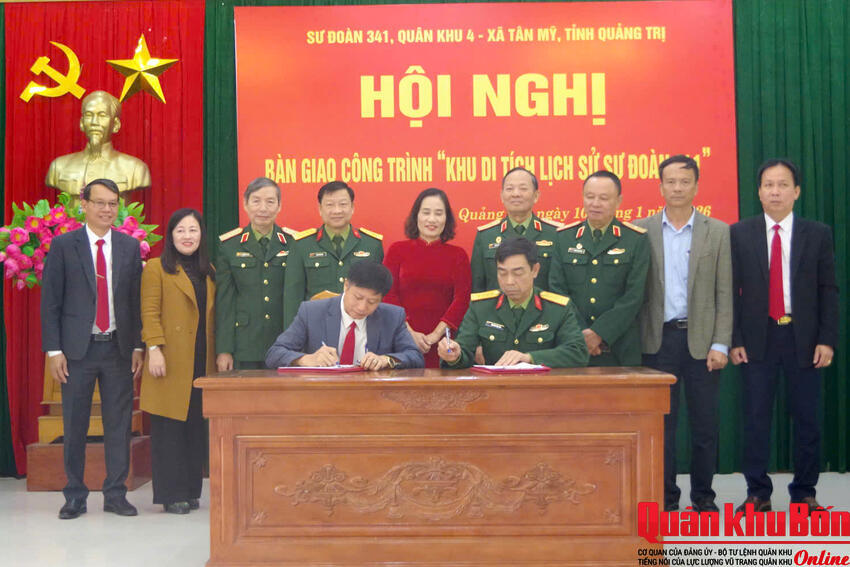 Bàn giao Khu di tích lịch sử Sư đoàn 341 tại xã Tân Mỹ, tỉnh Quảng Trị