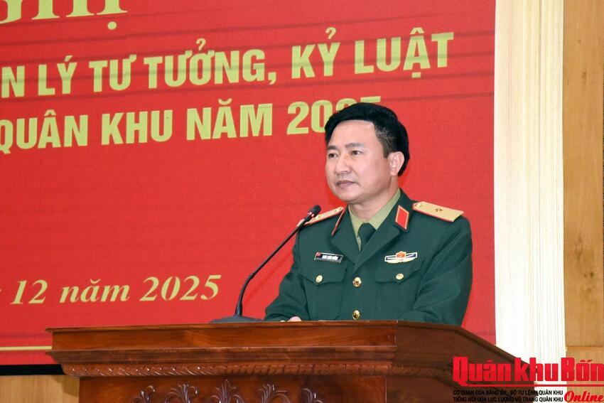 Quân khu 4 rút kinh nghiệm công tác quản lý tư tưởng, kỷ luật năm 2025