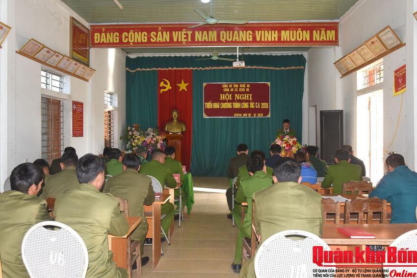 Công an xã Keng Đu triển khai Chương trình công tác năm 2026