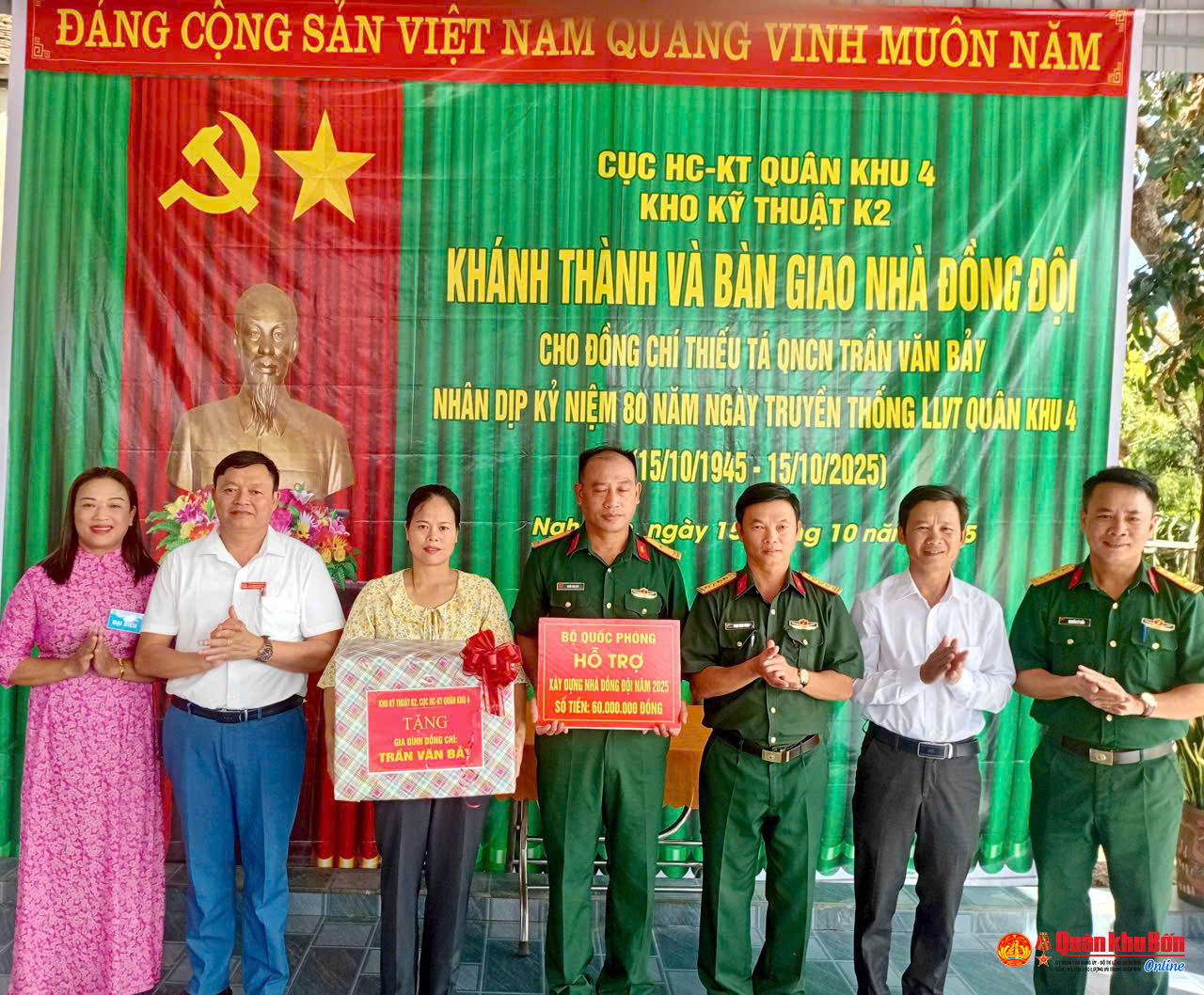 Kho Kỹ thuật K2 bàn giao “Nhà đồng đội” tặng quân nhân khó khăn về nhà ở