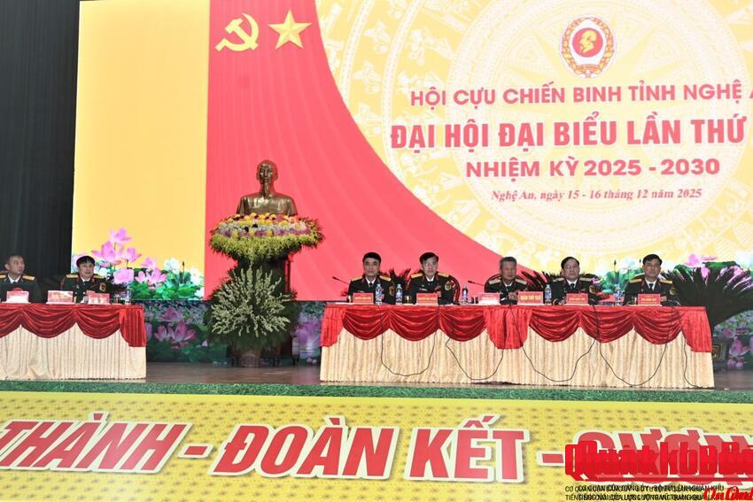 Hội Cựu chiến binh tỉnh Nghệ An Đại hội đại biểu lần thứ VIII, nhiệm kỳ 2025 – 2030 thành công tốt đẹp