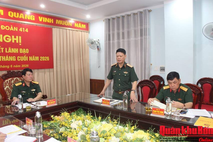Đảng ủy Lữ đoàn Công binh 414 (Quân khu 4) ra nghị quyết lãnh đạo thực hiện nhiệm vụ 6 tháng cuối năm 2026
