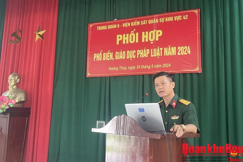 Viện Kiểm sát Quân sự khu vực 42: Phối hợp tuyên truyền, phổ biến giáo dục pháp luật