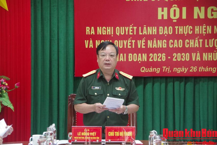 Ra nghị quyết lãnh đạo thực hiện nhiệm vụ quý 4 năm 2025