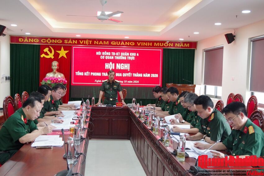 Cơ quan thường trực Hội đồng Thi đua - Khen thưởng Quân khu 4 tổng kết phong trào thi đua quyết thắng năm 2026