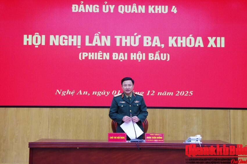 Đảng ủy Quân khu 4: Hội nghị lần thứ Ba, khóa XII (phiên Đại hội bầu)