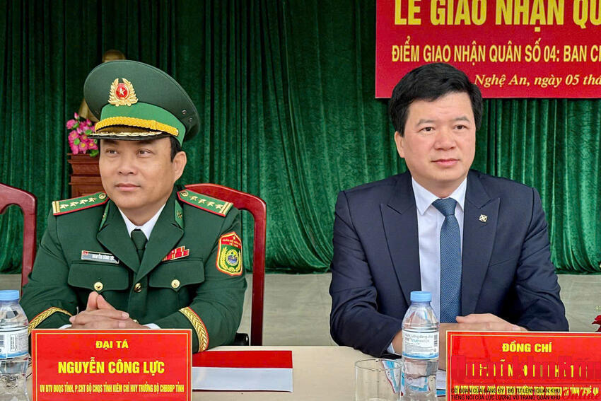 Ban Chỉ huy Phòng thủ khu vực 4 - Tương Dương tổ chức lễ giao, nhận quân năm 2026