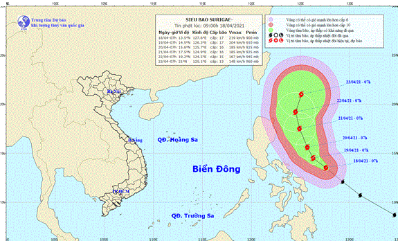 Các tỉnh từ Quảng Ninh đến Cà Mau sẵn sàng ứng phó với siêu bão Surigae