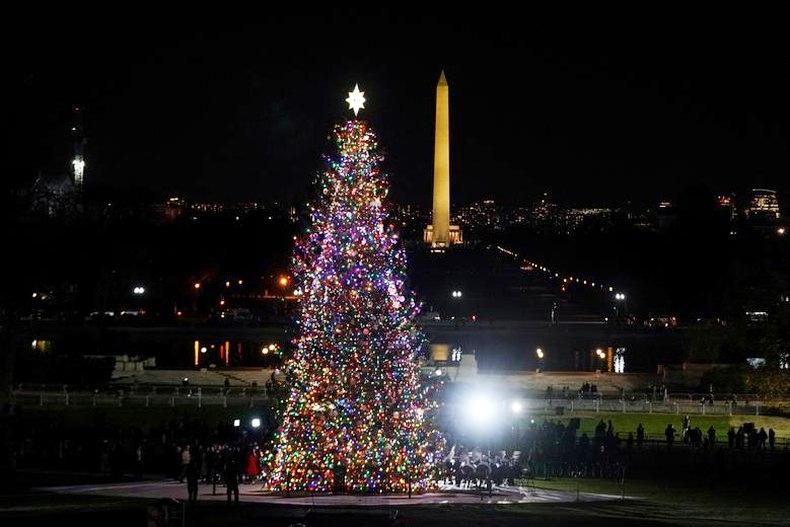 Sắc màu rực rỡ của cây thông Noel tại Đồi Capitol, Mỹ. (Ảnh: Reuters)