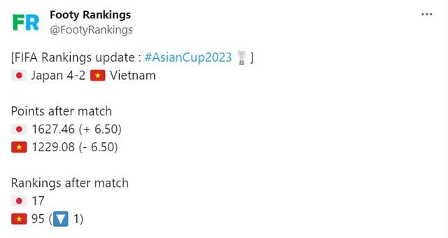 ĐT Việt Nam tụt 1 bậc sau trận thua ĐT Nhật Bản, vẫn được báo Đông Nam Á khích lệ vì 2 bàn thắng ấn tượng - Ảnh 2.