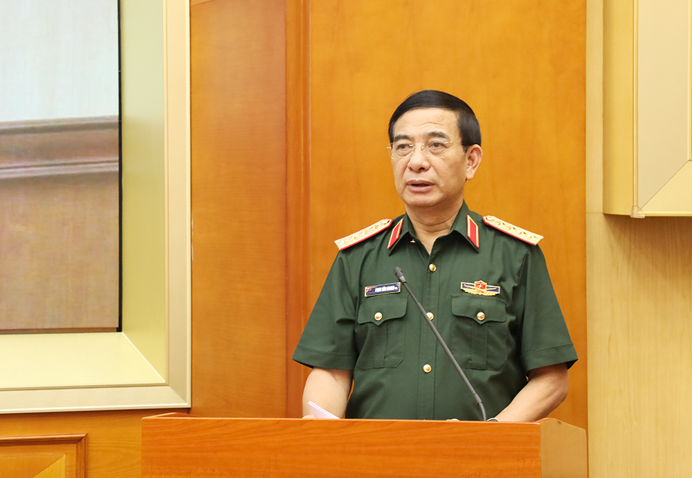 Đại tướng Phan Văn Giang phát biểu chỉ đạo tại hội nghị